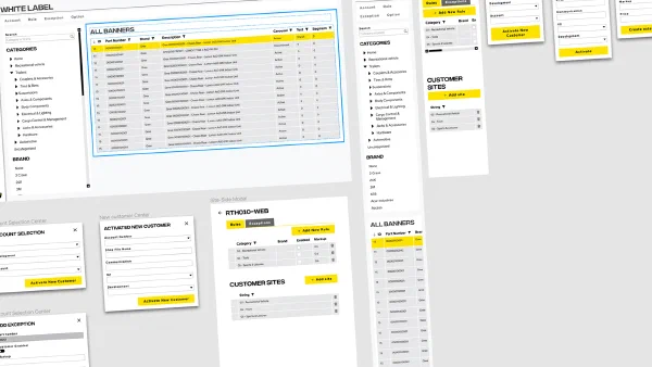 Thibert web app portal design and creation of a design system for the company